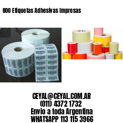 800 Etiquetas Adhesivas Impresas