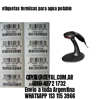 etiquetas termicas para agua potable
