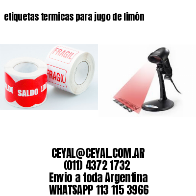 etiquetas termicas para jugo de limón