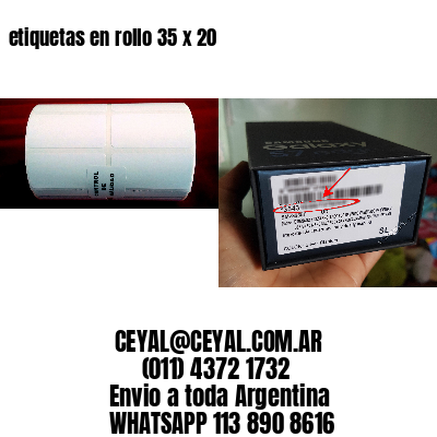 etiquetas en rollo 35 x 20