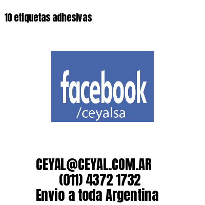 10 etiquetas adhesivas