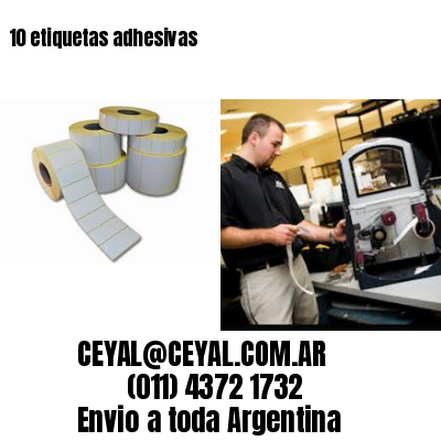 10 etiquetas adhesivas