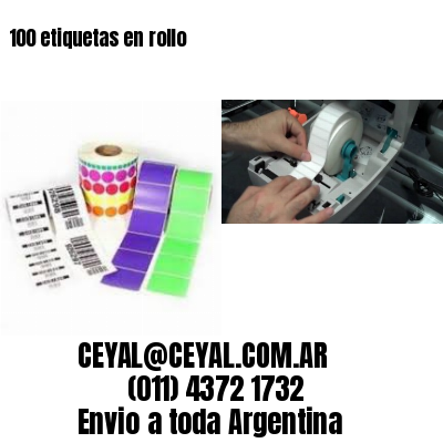 100 etiquetas en rollo
