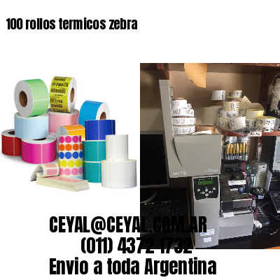 100 rollos termicos zebra