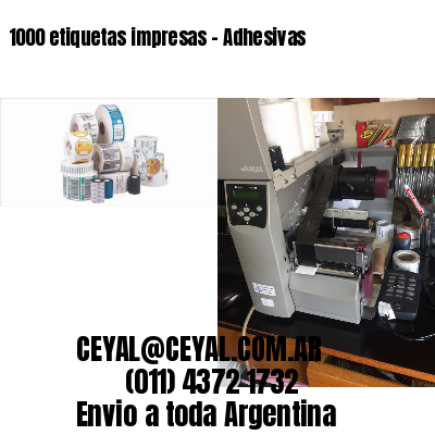 1000 etiquetas impresas – Adhesivas