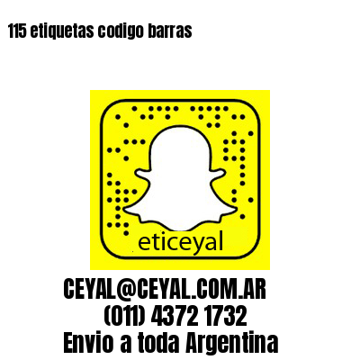 115 etiquetas codigo barras