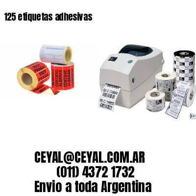 125 etiquetas adhesivas