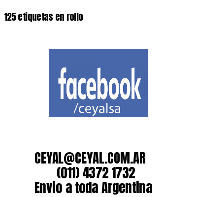 125 etiquetas en rollo