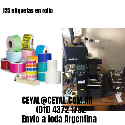 125 etiquetas en rollo