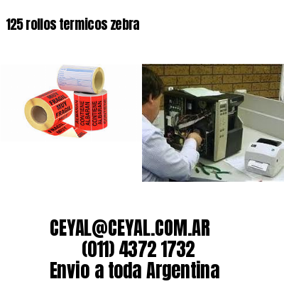 125 rollos termicos zebra