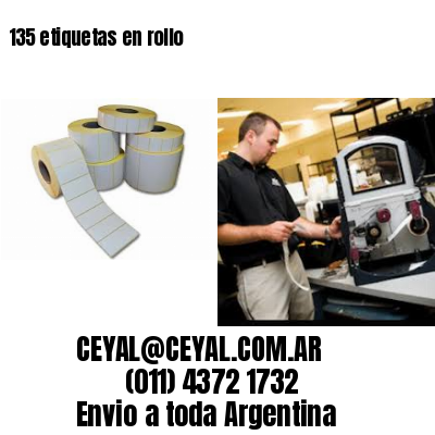 135 etiquetas en rollo