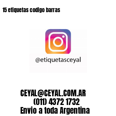15 etiquetas codigo barras