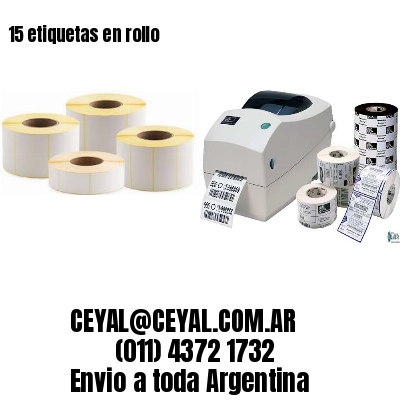 15 etiquetas en rollo