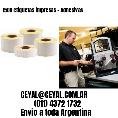 1500 etiquetas impresas – Adhesivas