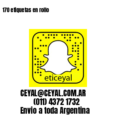 170 etiquetas en rollo