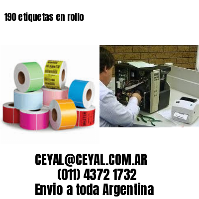 190 etiquetas en rollo