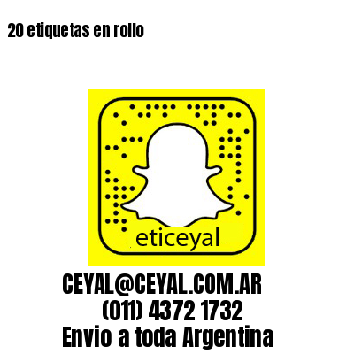 20 etiquetas en rollo