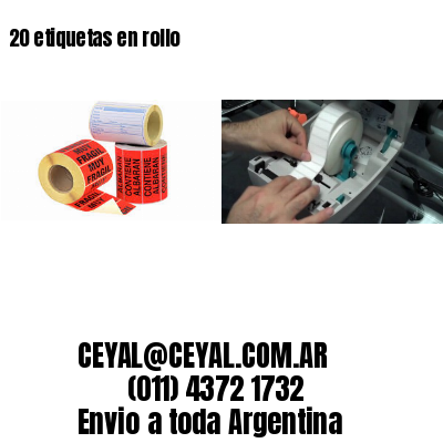 20 etiquetas en rollo