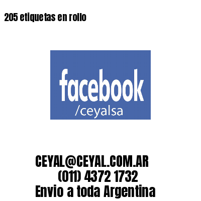 205 etiquetas en rollo