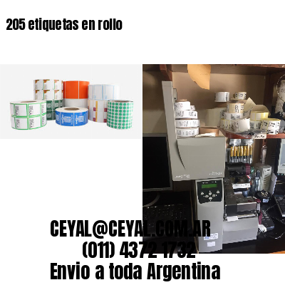 205 etiquetas en rollo