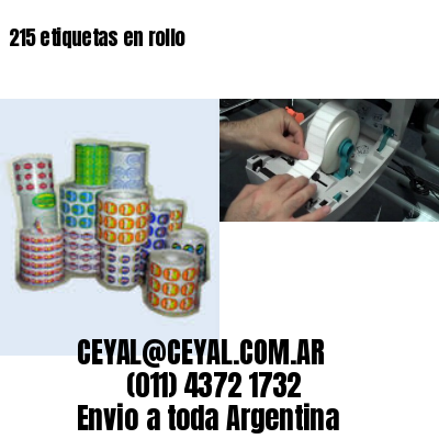 215 etiquetas en rollo