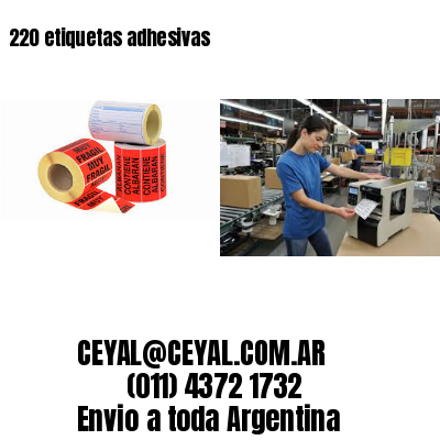 220 etiquetas adhesivas