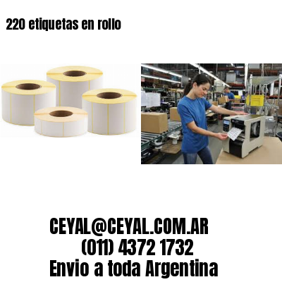 220 etiquetas en rollo