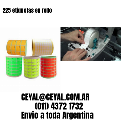 225 etiquetas en rollo