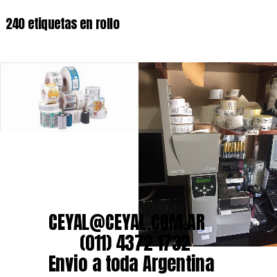 240 etiquetas en rollo