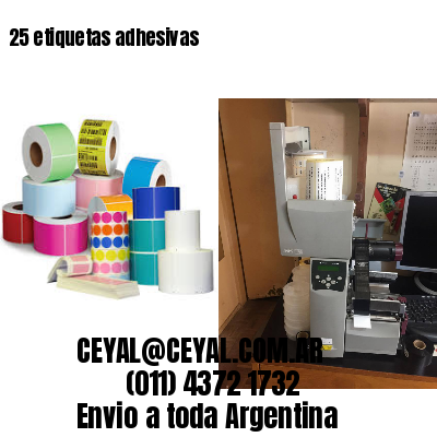25 etiquetas adhesivas