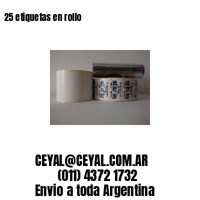 25 etiquetas en rollo