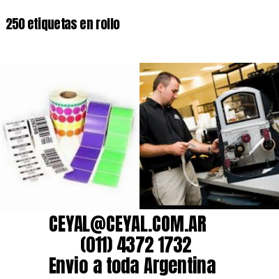 250 etiquetas en rollo