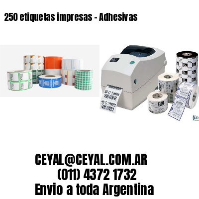 250 etiquetas impresas – Adhesivas