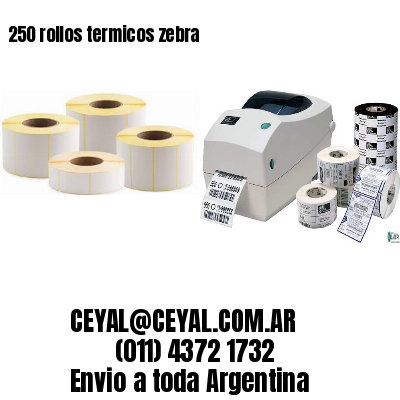 250 rollos termicos zebra