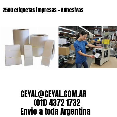 2500 etiquetas impresas – Adhesivas