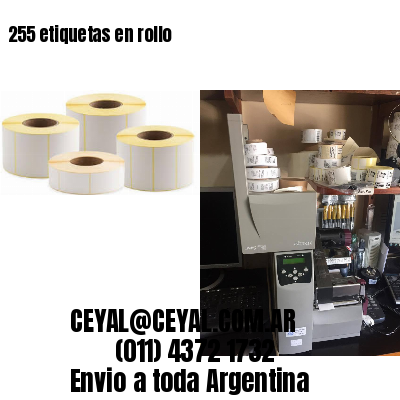 255 etiquetas en rollo