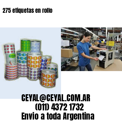 275 etiquetas en rollo