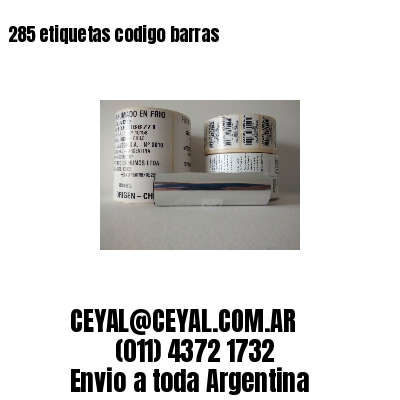285 etiquetas codigo barras