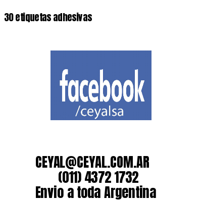 30 etiquetas adhesivas