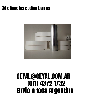 30 etiquetas codigo barras