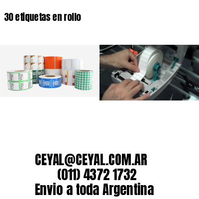 30 etiquetas en rollo