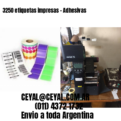 3250 etiquetas impresas – Adhesivas