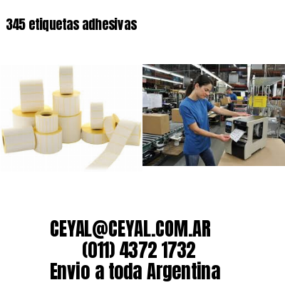 345 etiquetas adhesivas