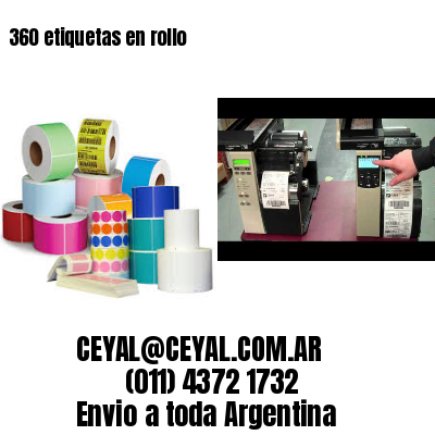 360 etiquetas en rollo