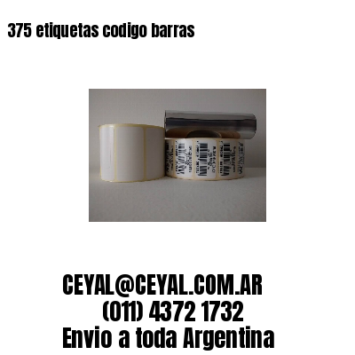 375 etiquetas codigo barras