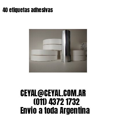 40 etiquetas adhesivas