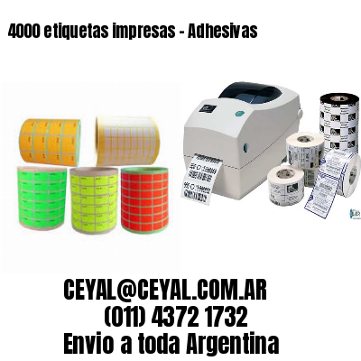 4000 etiquetas impresas – Adhesivas