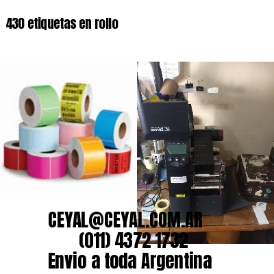 430 etiquetas en rollo
