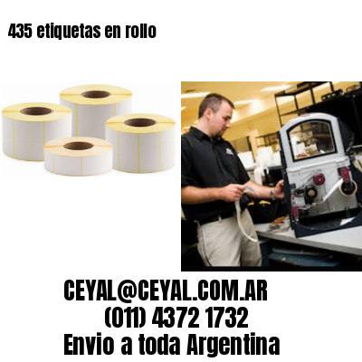 435 etiquetas en rollo