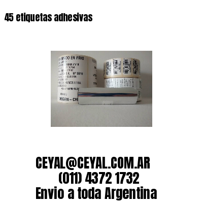 45 etiquetas adhesivas